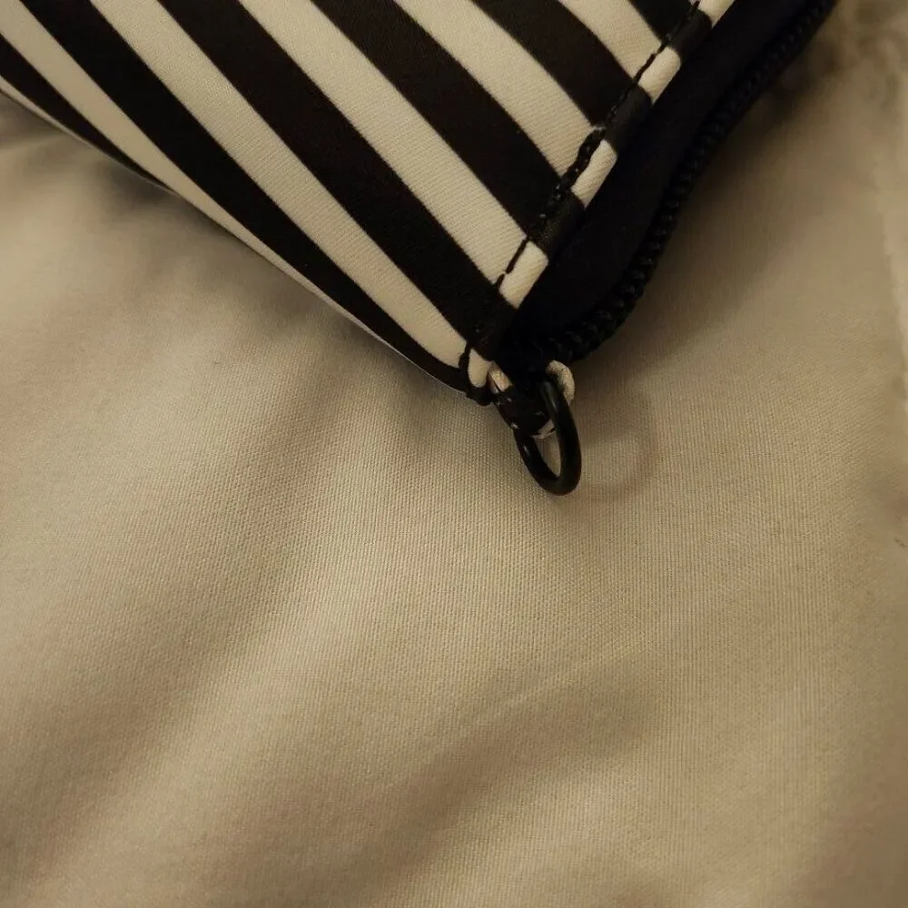 JuJuBe Black Magic Wallet Be Spendy B&W Striped Floral Lining Black Beauty Onxy